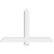 Ekena Millwork Eugene Architectural Grade PVC Gable Bracket, 48"W x 30"H x 4"D x 4"F, 15/12 Pitch GBP048X30X0404EUG00 - alternate 3